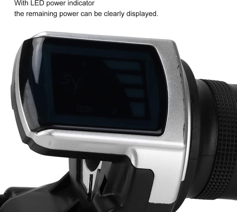 Qiilu 24V Electric Throttle Grip with LED Power Indicator - Compatible with Electric,Scooters,Motorcycles - Image 2