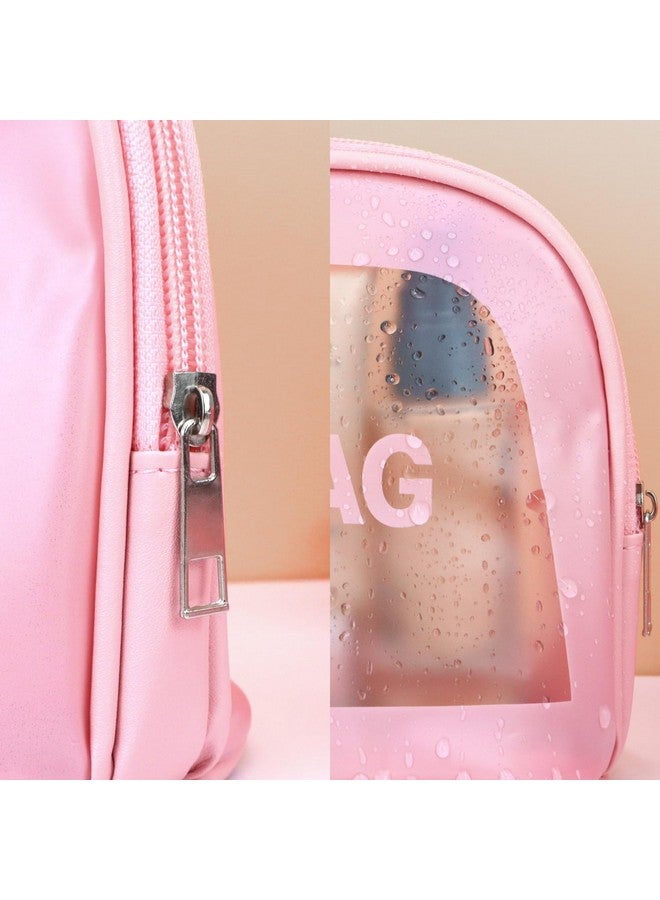 NFI essentials Semicircle Makeup Pouch for Women, Transparent Washbag Pouch Travel Makeup Bag Portable Carry Toiletry Storage Bag Cosmetic Organizer Bag Pouch for Girls - Image 4