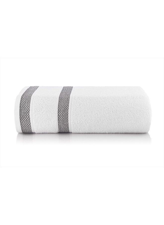 CASA COPENHAGEN Solitaire Designed in Denmark 600 GSM 2 Bath Towels 2 Hand Towels 2 Washcloths, Super Soft Egyptian Cotton 6 Towels Set for Bathroom, Kitchen & Shower - Bright White  - Image 3