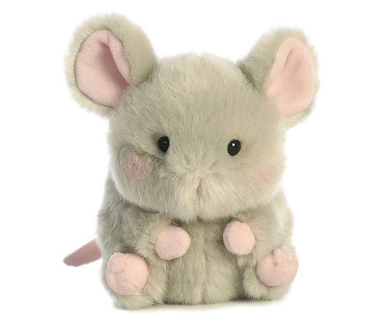 AuroraÂ® Playful Rolly Petâ„¢ Frisk Mouseâ„¢ Stuffed Animal - Compact Size for On-The-Go Fun - for Adults, Kids, Birthdays, and Anniversaries - Gray 5 Inches - Image 5