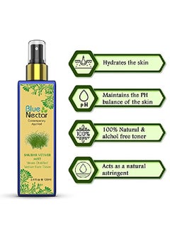 Blue Nectar Shubhr Steam Distilled Vetiver Toner Water & Cooling Calming Face Tonic Mist |Alcohol Free | Chemical & Preservative Free (100 ml)  - Image 4