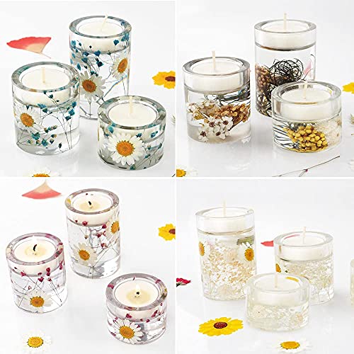 Wehous 3PCS Tealight Holder Mold Votive Candle Holder Resin Mold Cylinder Silicone Mould DIY Epoxy Resin Craft Jewelry Trinket Holder Tray for Party Wedding Home Decor - Image 5