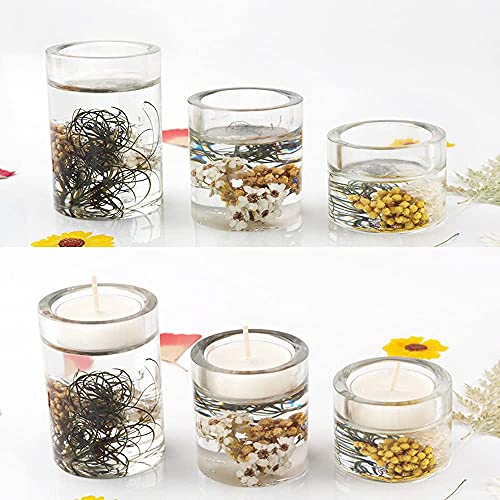 Wehous 3PCS Tealight Holder Mold Votive Candle Holder Resin Mold Cylinder Silicone Mould DIY Epoxy Resin Craft Jewelry Trinket Holder Tray for Party Wedding Home Decor - Image 4