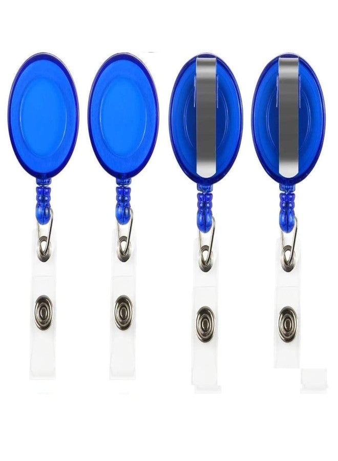 ANG Plastic ID Badge Holder, ID Badge Reel, Lanyard Blue (Pack of 10) - Image 3