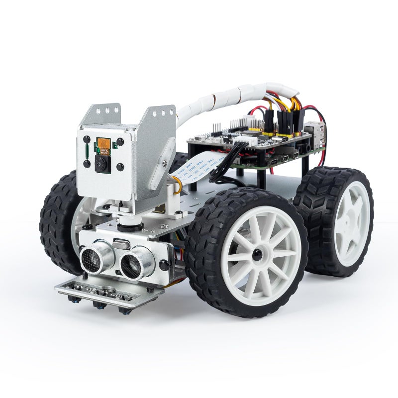 SunFounder Picar-X AI Video Robot Car Kit for Raspberry Pi 5/4/3B+/Zero 2w, LLMs ChatGPT-4o/Gemini/Grok, Voice&Video Recognition, Python, Scratch, Camera, Batterry (RPI NOT Included) - Image 1