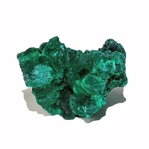 Apengshi Natural Malachite Crystal Stone 0.11-0.22lb Raw Malachite Stone Irregular Rough Malachite Mineral Specimen Original Shape Healing Crystal Gem Worry Relief Stress with Gift Box - Image 1