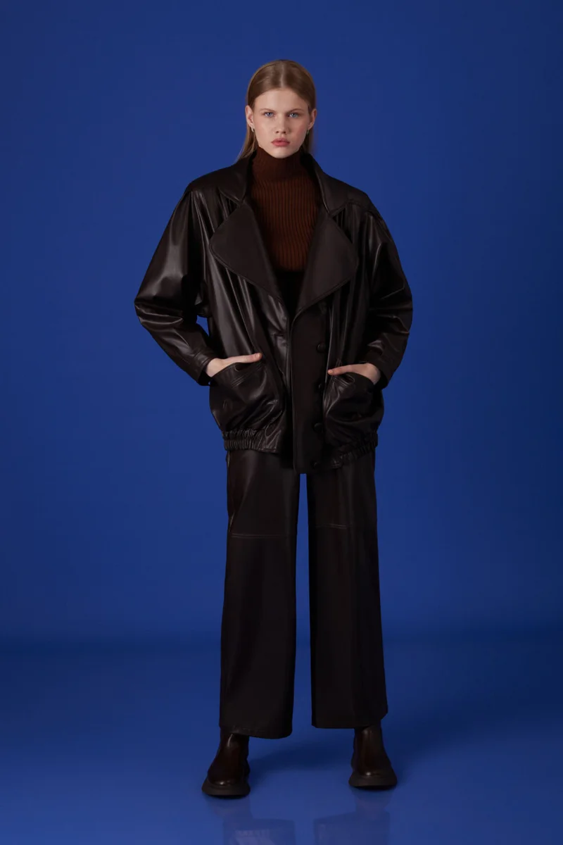 نوكتورن جاكيت جلد صناعي