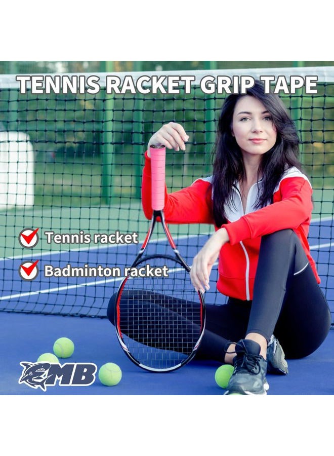 MBFISH Tennis Racket Grip Tape 3 Pack, Racket Grips Soft Racquet Overgrips for Tennis, Pickleball and Badminton - Thickness 0.024in Anti-Slip and Absorbent Tennis Grip Tape Set (Peach Pink) - Image 5