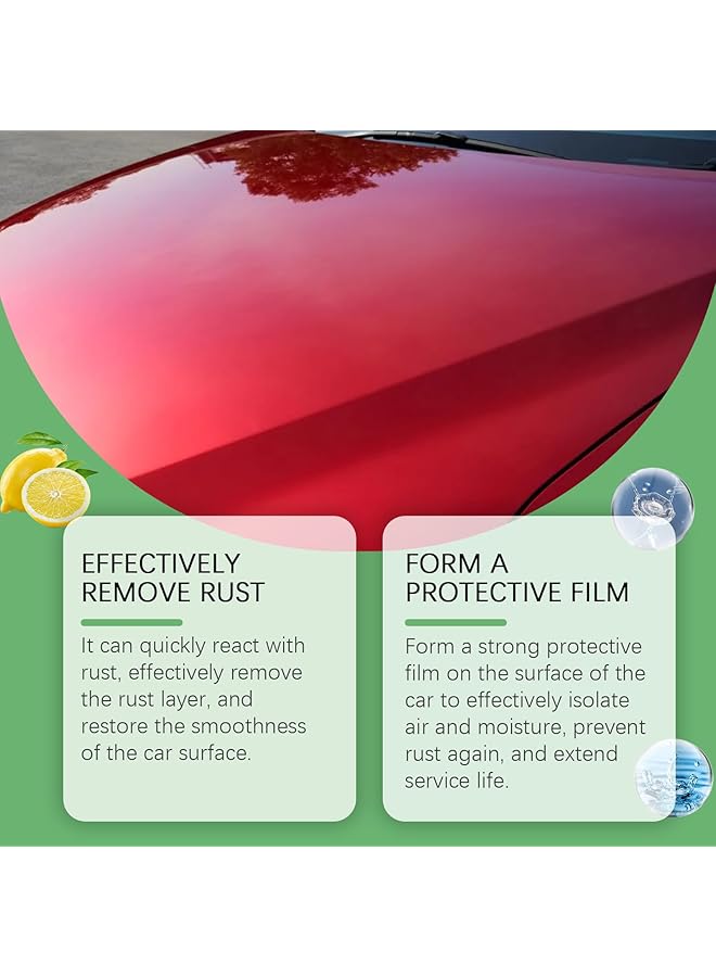 كاست ويف مزيل صدأ معدني عالي التحمل، بخاخ مزيل فوري 2 في 1 مع إسفنجة ومنشفة، مزيل بقع الصدأ بحماية متينة، مُصلح صدأ السيارات ومانع تسربه، منظفات صدأ الفولاذ المقاوم للصدأ متعددة الأغراض - Image 5