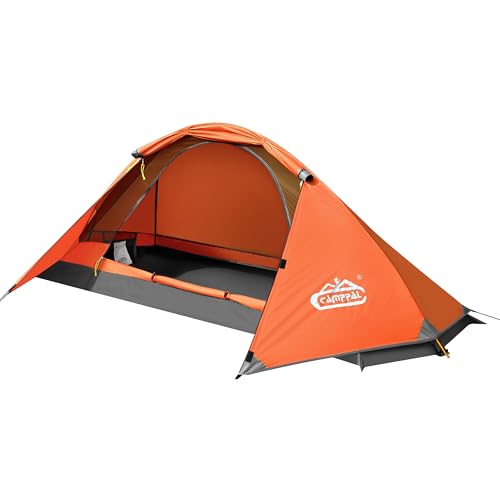 camppal 1 Person Tent for Camping Hiking Mountain Hunting Backpacking Tents 4 Season Resistance to Windproof Rainproof and Waterproof - Image 1