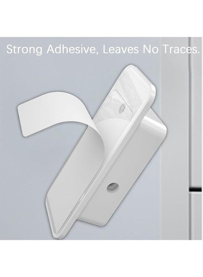DUNISO 2Pcs Window Locks, Child Safety Heavy Refrigerator Lock，Adjustable Sliding Safety Window Locks, No Drill,Easy to Install，for Refrigerator, Cabinets, Closets, Drawers, Window，White - Image 5