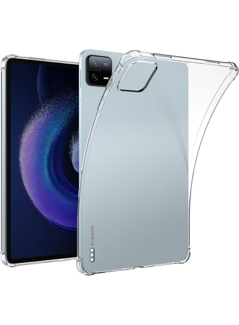 Rock Pow Soft Clear TPU Case for Xiaomi Pad 6/Xiaomi Pad 6 Pro 11 inch Tablet 2023 Lightweight Full Protection Air-Corners Shockproof Dropproof Cover - Image 1