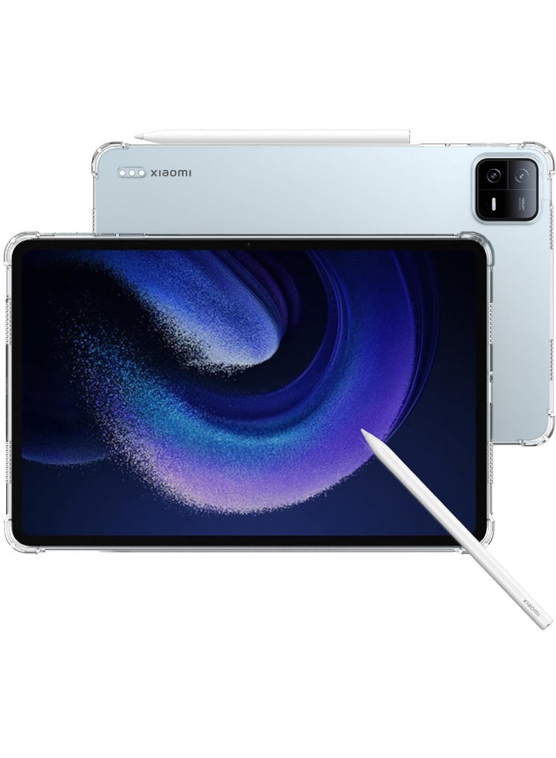 Rock Pow Soft Clear TPU Case for Xiaomi Pad 6/Xiaomi Pad 6 Pro 11 inch Tablet 2023 Lightweight Full Protection Air-Corners Shockproof Dropproof Cover - Image 3