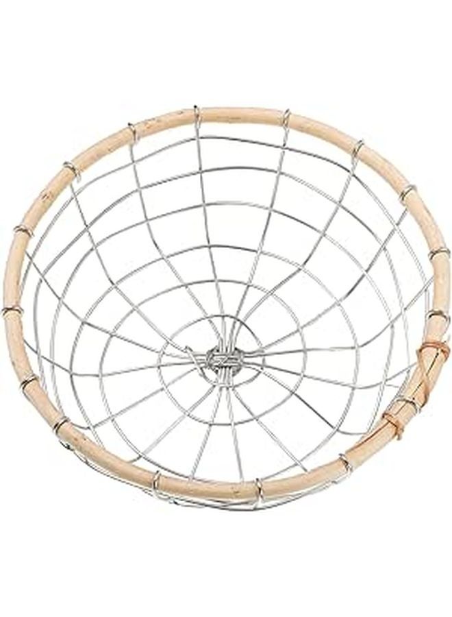 Small Metal Wire Fruit Basket Kitchen Tabletop Organizer For Snacks And Bread - Image 1