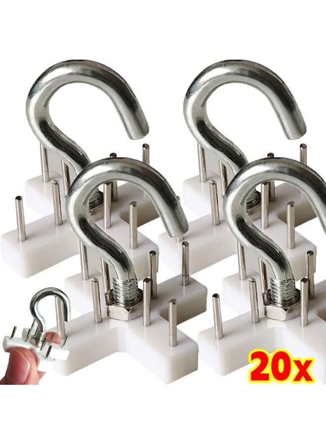 Heavy Duty Metal Ceiling Hook Wall Mounted Traceless Nail Sheep Eye Screw Hook for Lanterns Curtain Potted Plants Flower Baskets - Image 1