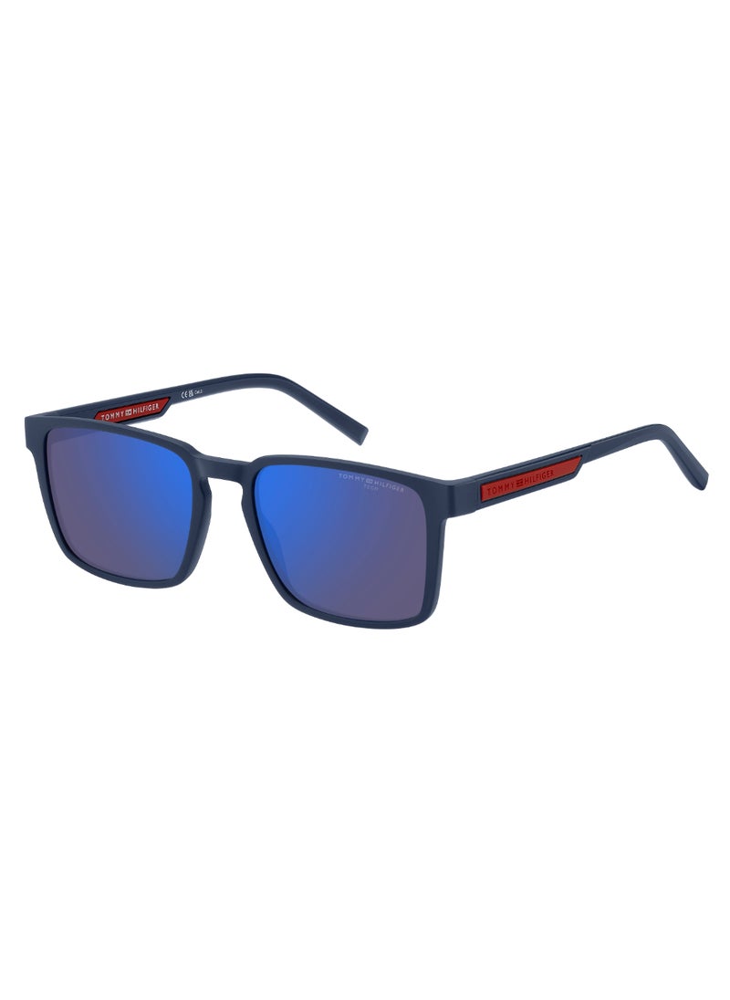 TOMMY HILFIGER Men's UV Protection Rectangular Shape  Sunglasses TH 2088/S BLUE 44 - Lens Size: 43.8 Mm - Mtt Blue M  - Image 1