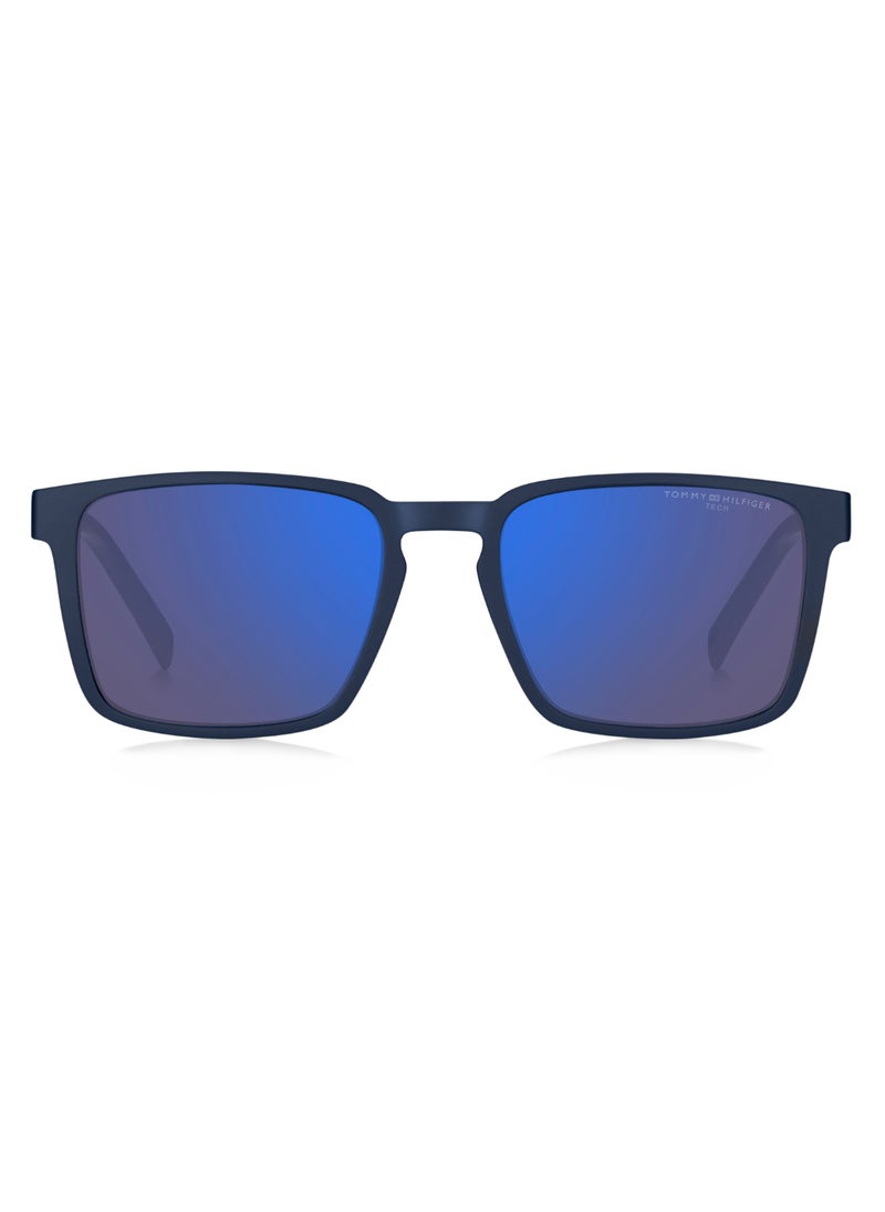 TOMMY HILFIGER Men's UV Protection Rectangular Shape  Sunglasses TH 2088/S BLUE 44 - Lens Size: 43.8 Mm - Mtt Blue M  - Image 3