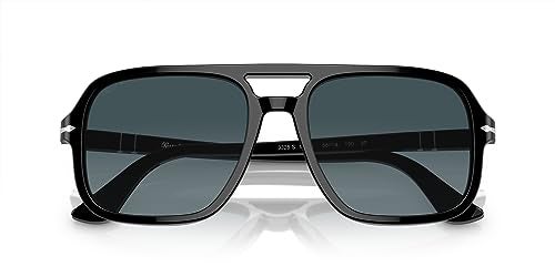 Persol Men's PO3328S Polarized Aviator Sunglasses, Black, 58 mm - Image 5