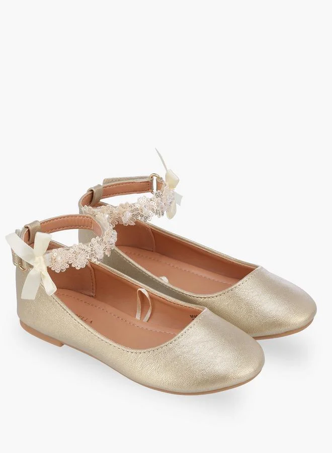 Girls Hook & Loop Ballerina Shoes