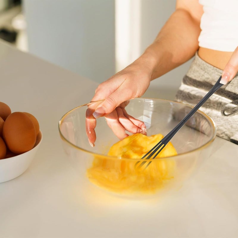 SIYANSHU Multifunctional Mini WhiskMini SpoonSmall whisks for CookingTiny Whisk 3 PiecesMini Small wiskfor BlendingWhiskingBeating Ingredients Mixing Sauces 3 Balck - Image 3