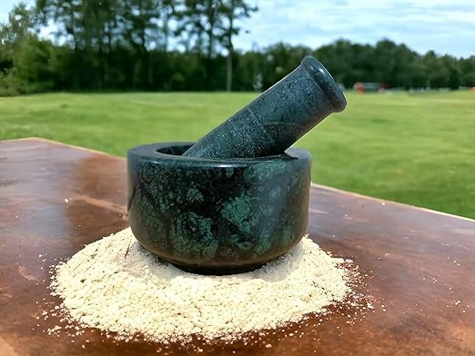Green Marble Mortar and Pestle Traditional Kitchen Tool for Home Kitchen - Image 4