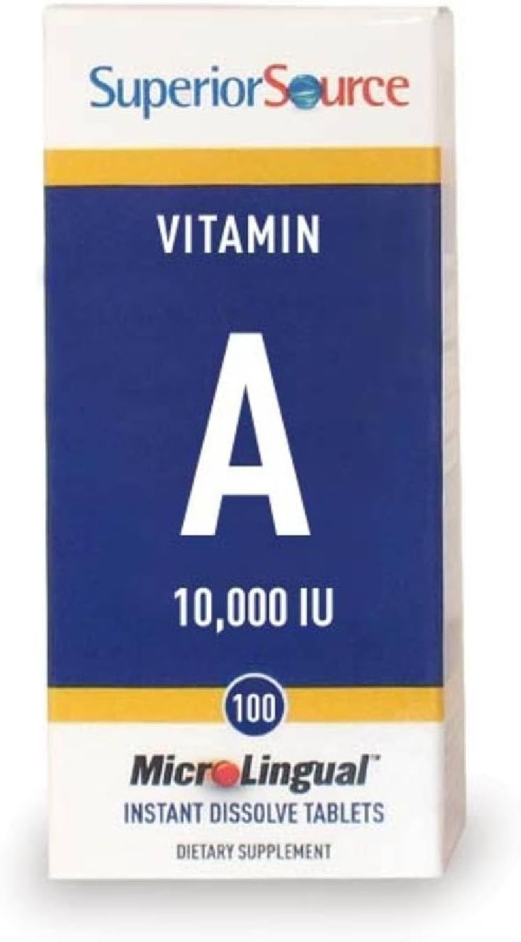 Superior Source Vitamin A 10,000 IU Instant Dissolve Tablets for Adults