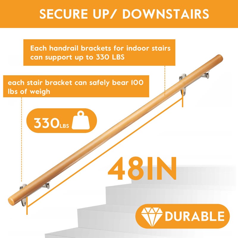 Home Master Hardware 3"" Handrail Brackets, 3 Pack White, Easy Install, Wall Mount, Zinc, Brushed Finish - Image 4