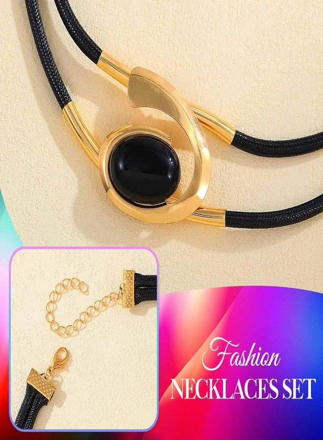 CLOACE Gold Necklace Set Boho Double-Layer Pendant Necklace Bracelet Sets Vintage Fashion Jewelry for Women (Gold) - Image 5