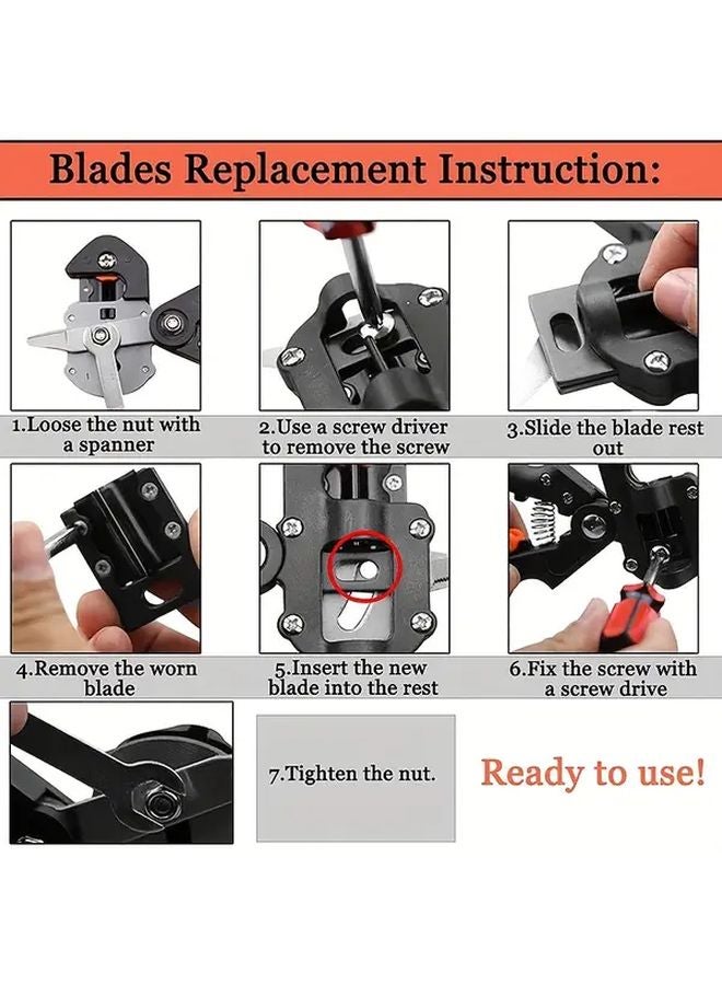مقصات حدائق ثقيلة فائقة الحدة مع قفل أمان لتسهيل التقليم - Image 3