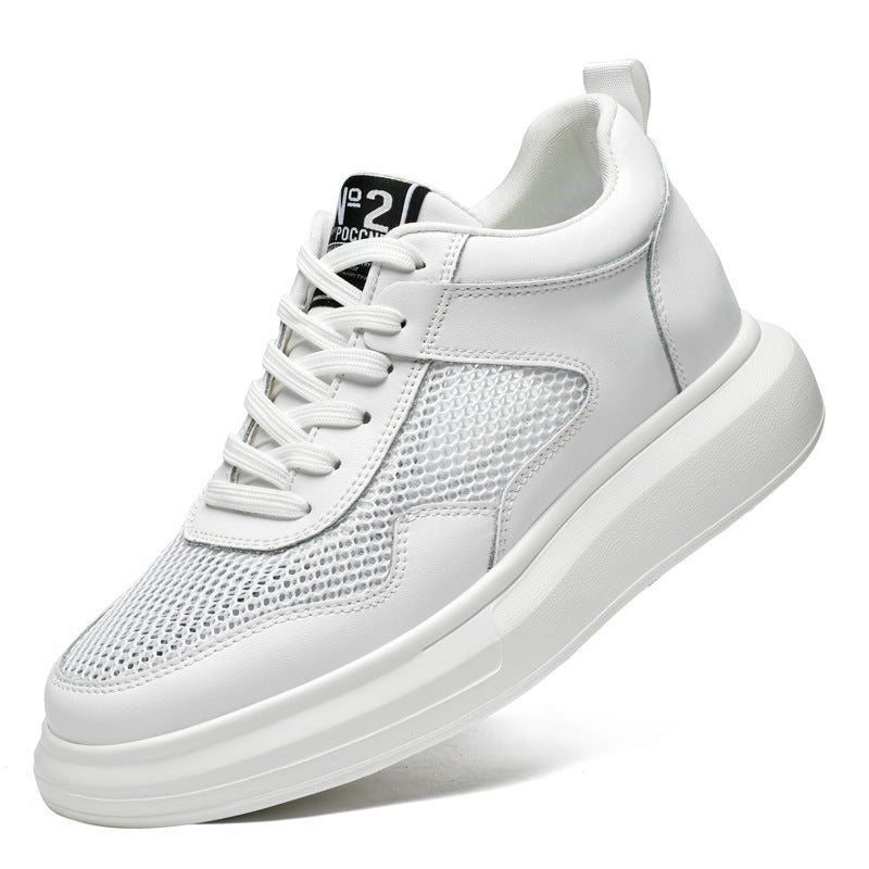 Summer Invisible Inner Height Increasing Men'S Shoes 7Cm Trendy Sneaker White Shoes Thick Bottom Height Increasing Shoes British Casual Sneakers - Image 1