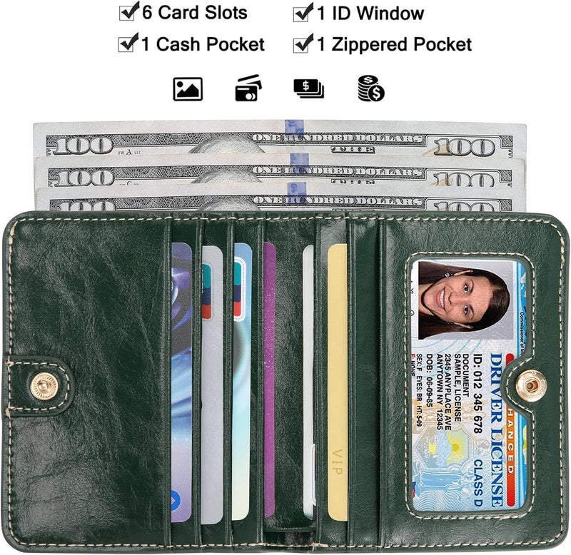 Itslife Womens Wallet,Large Capacity RFID Blocking Leather Wallets Credit Cards Organizer Ladies Wallet with Checkbook - Image 4