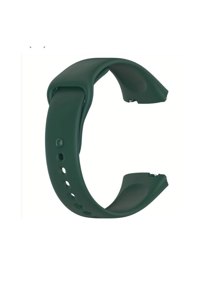 Watch Redmi Watch 3 Active Strap High Quality Silicone Material Padded Press Strap Strong and Durable Green  - Image 1