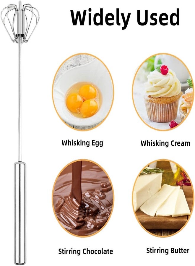 HIMARTStainless Steel, Hand Push Blender Whisk Mixer Egg Milk Beater Milk Frother Rotating Push Whisk Mixer for Blending, Whisking, Beating & Stirring (Egg Whisker) (Whisks) - Image 5