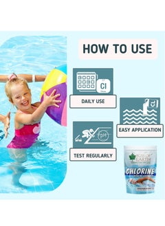 BLISS OF EARTH Bliss of Earth Japanese Chlorine Powder for Pool, Clean & Clear Swimming Pool, Kills Bacteria & Stops Algae, Pool Disinfectant Granular Chlorine 2x453gm  - Image 5
