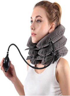 M MIAOYAN Cervical Traction Device for Instant Relief from Neck Pain - Inflatable Adjustable Neck Stretcher Neck Support Bracket, Home Neck Decompression Neck Traction Pillow  - Image 1