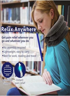 M MIAOYAN Cervical Traction Device for Instant Relief from Neck Pain - Inflatable Adjustable Neck Stretcher Neck Support Bracket, Home Neck Decompression Neck Traction Pillow  - Image 3