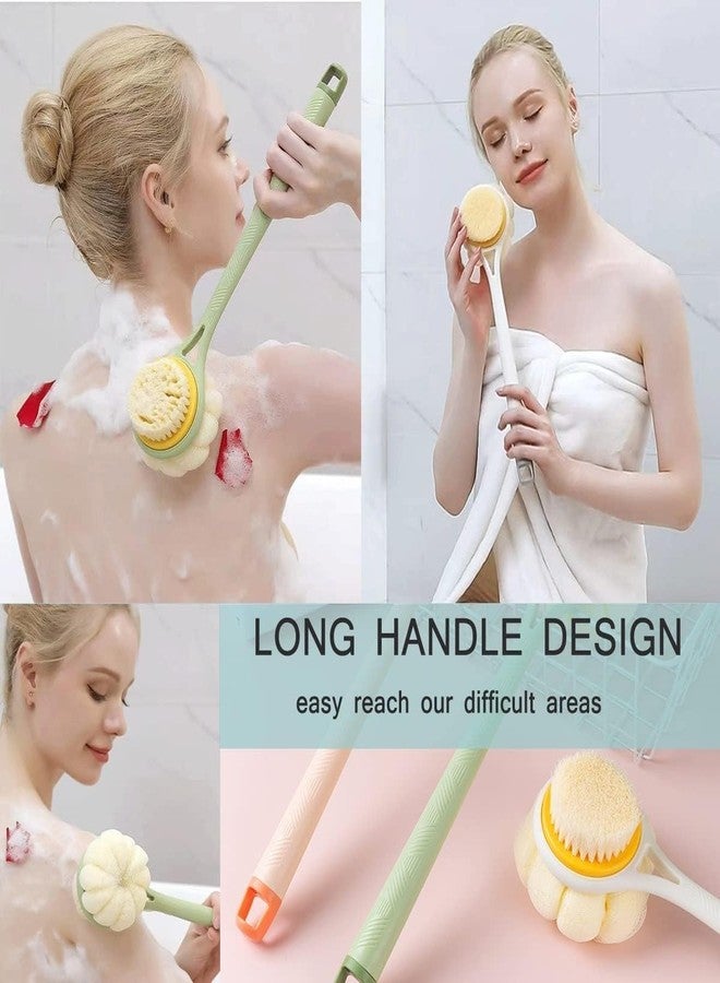 SPITEN Silicone Bath Brush with Long Handle - Soft Bristles Back Scrubber for Shower | Body Massage - Exfoliating Dirt Removal Brush for Men | Women (Korean Pack of 3) - Image 3