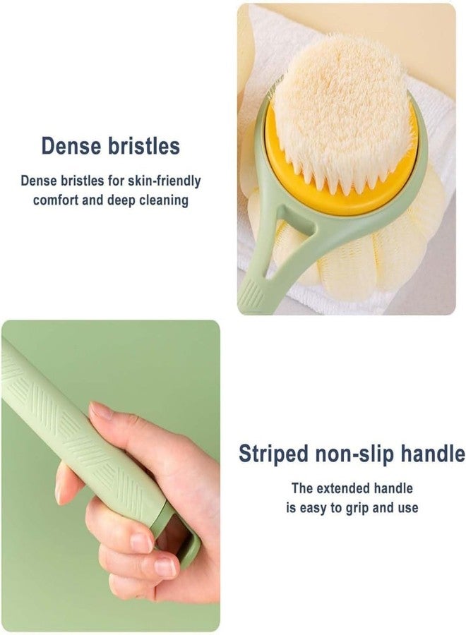 SPITEN Silicone Bath Brush with Long Handle - Soft Bristles Back Scrubber for Shower | Body Massage - Exfoliating Dirt Removal Brush for Men | Women (Korean Pack of 3) - Image 4