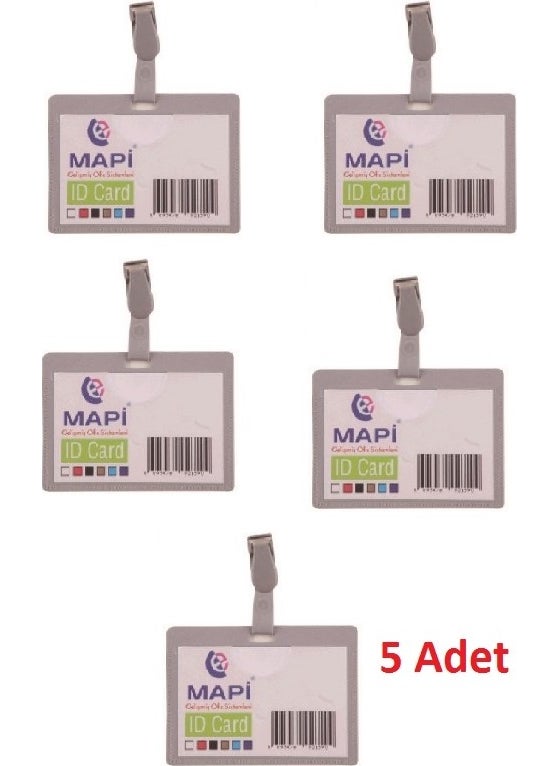 MAPi Clip-on PP Card Bags (Horizontal) 86x54 mm 5 Pieces in Package 