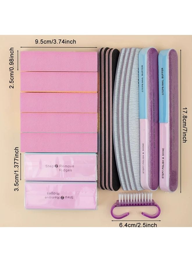 18pcs Professional Nail Buffer Set Salon Quality Manicure Tools Sand Sponge Emery Boards - Image 1