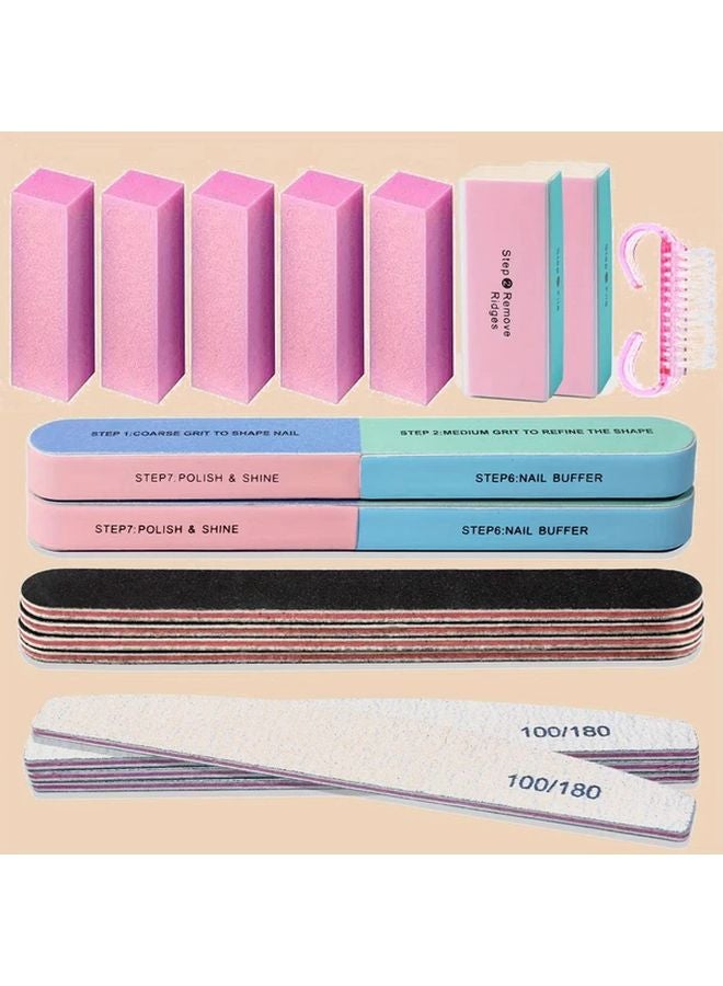 18pcs Professional Nail Buffer Set Salon Quality Manicure Tools Sand Sponge Emery Boards - Image 2