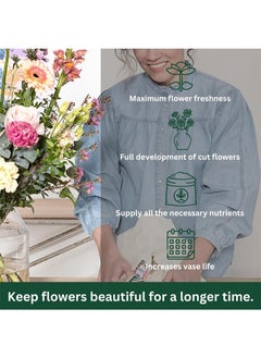 Aikanbo Liquid Flower Nutrient Solution, Clear, Concentrated, Suitable For Flower Arrangements And Bouquets, Mix With Water, Ideal For Florists And Home Use (10 Packs, 10 ml Each)  - Image 4