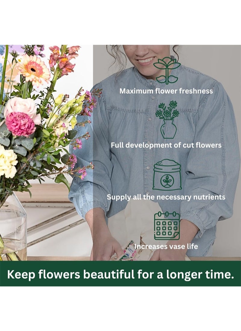 Aikanbo - Liquid Flower Nutrient Solution, Clear, Concentrated, Suitable For Flower Arrangements And Bouquets, Mix With Water, Ideal For Florists And Home Use (10 Packs, 10 ml Each) - Image 1