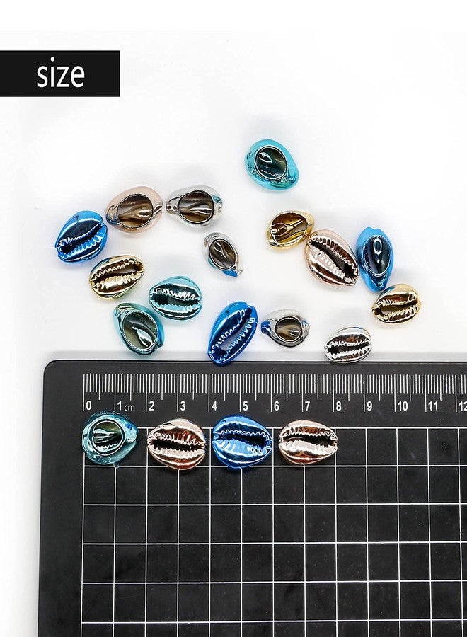 Dephnes 24 PCS Hair Jewelry for Women Braiding Hair Dreadlocks Ring Electroplated Shells Pendants Clips for DIY Shell Charms Hair Decorations for Braids (8 Colors) - Image 5