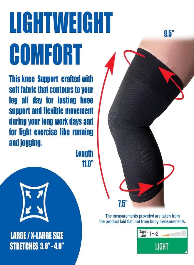 Phiten Metax Knee Support Sleeve Brace - Slip On, Temperature Control, Permeated with Premium Aqua-Metals for Relief, Mild Compression for Exercise, Workouts, Daily Wear (Large/X-Large, Black) - Image 5