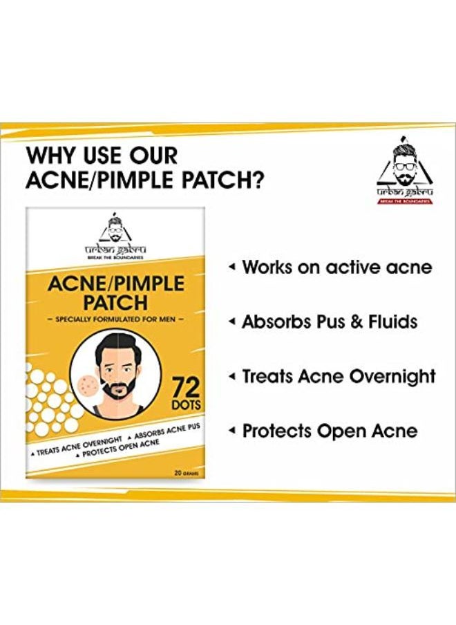 UrbanGabru Acne Pimple Patch - 72 Invisible Facial Stickers Cover With 100% Hydrocolloid, Pimple / Acne Absorbing Patch, Absorbs Pimple Overnight  - Image 3