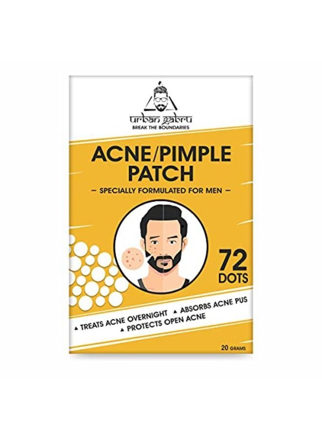 UrbanGabru Acne Pimple Patch - 72 Invisible Facial Stickers Cover With 100% Hydrocolloid, Pimple / Acne Absorbing Patch, Absorbs Pimple Overnight  - Image 1