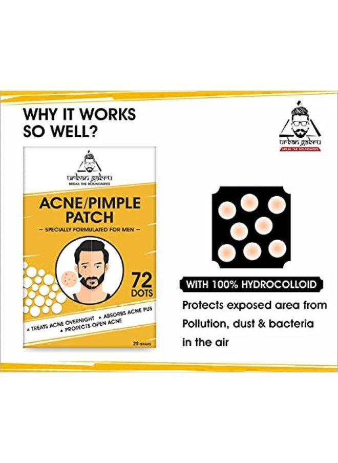 UrbanGabru Acne Pimple Patch - 72 Invisible Facial Stickers Cover With 100% Hydrocolloid, Pimple / Acne Absorbing Patch, Absorbs Pimple Overnight  - Image 4