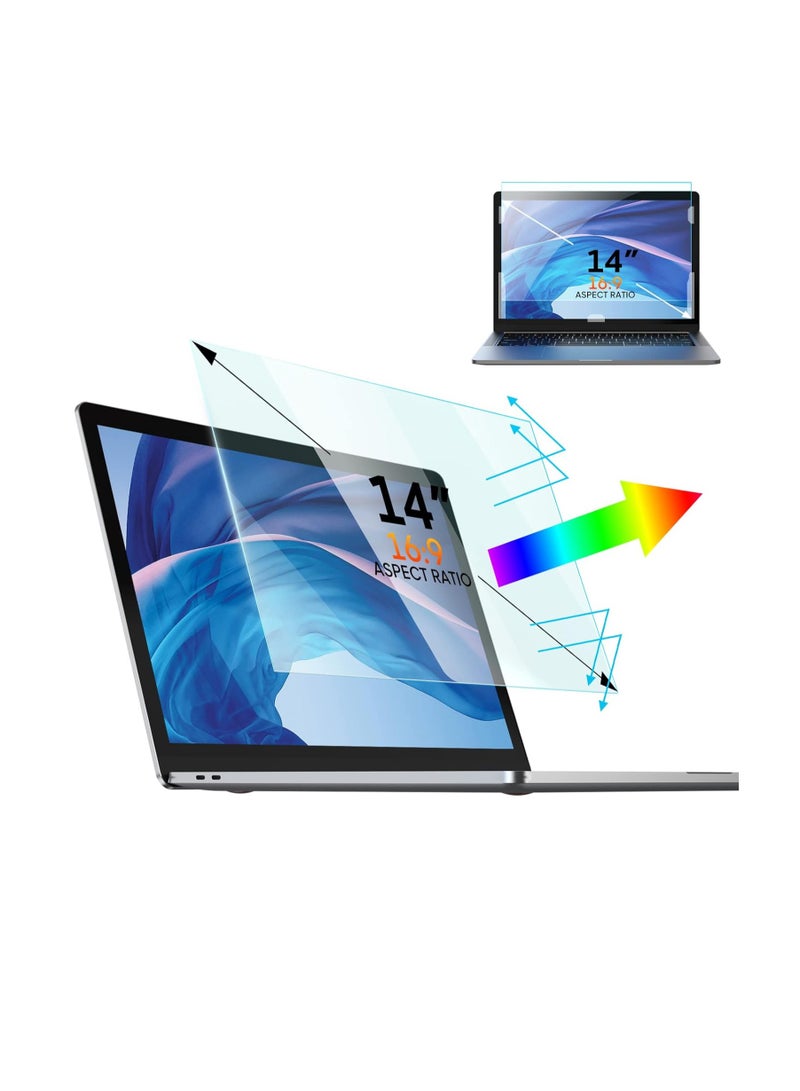 1Pack 14Inch Anti Blue Light Laptop Screen Protector, Eye Protection Computer Screen Cover for 14 Inch Laptop with 16:9 Aspect Ratio, Reduce Eye Strain and Touch Sensitive  - Image 1