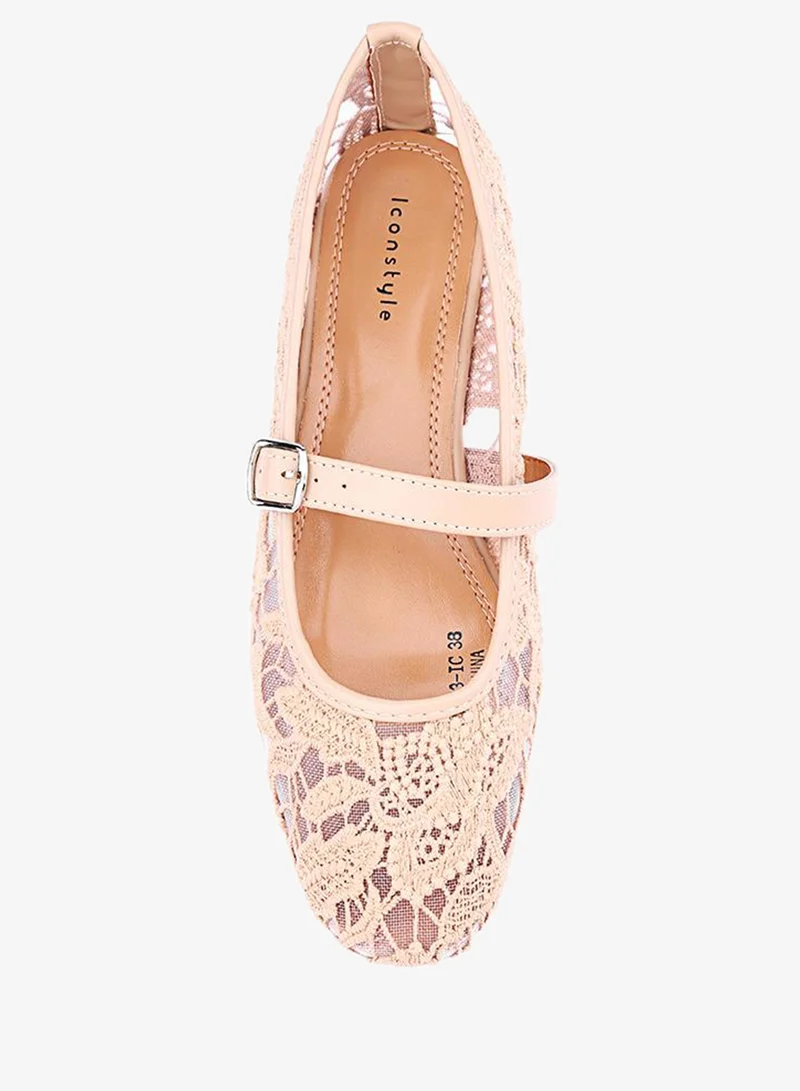 IconStyle Khaki The Dantel Ballet Flat for Women | Best Price UAE